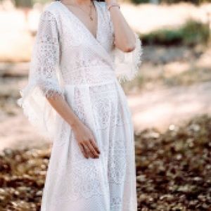 BOHO LACE WEDDING DRESS
